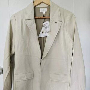 $120 NEW Cream Leather Blazer Lost and Wander